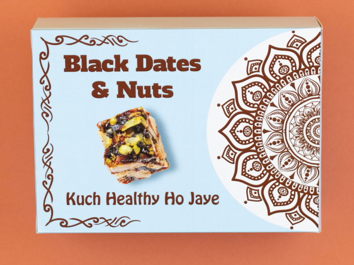 box of black dates and nuts